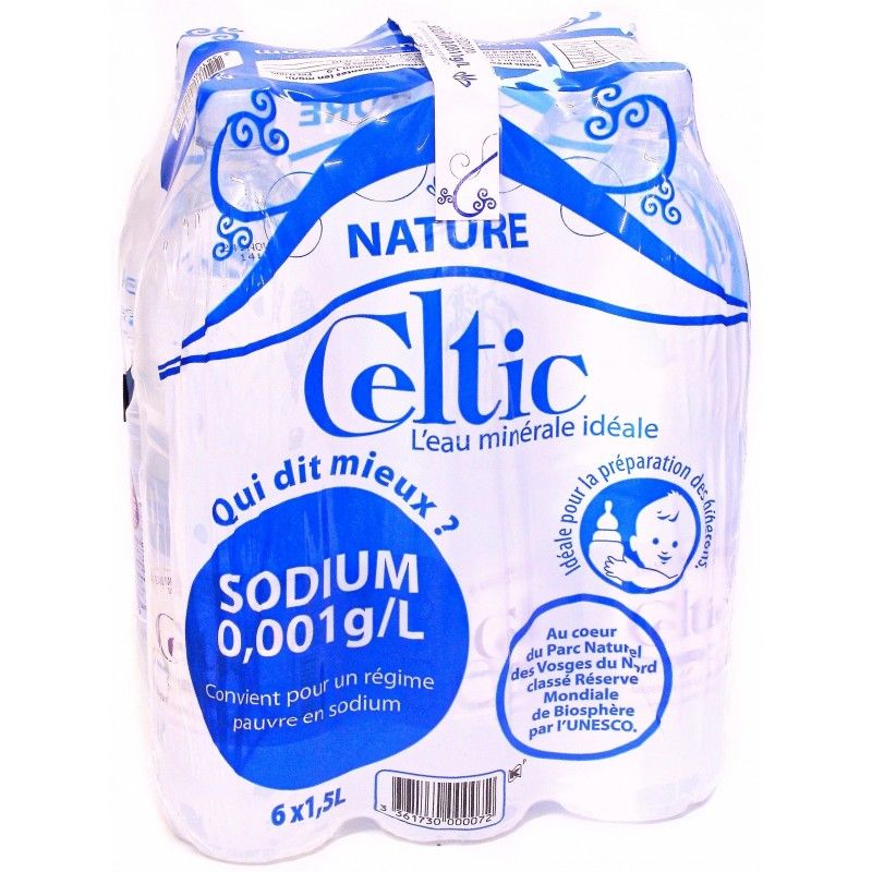 Celtic - Pack eau plate 6x1,5L