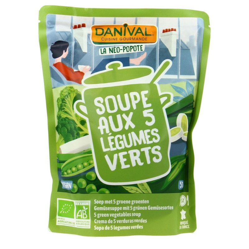 Danival - Soupe aux 5 Légumes Verts Bio