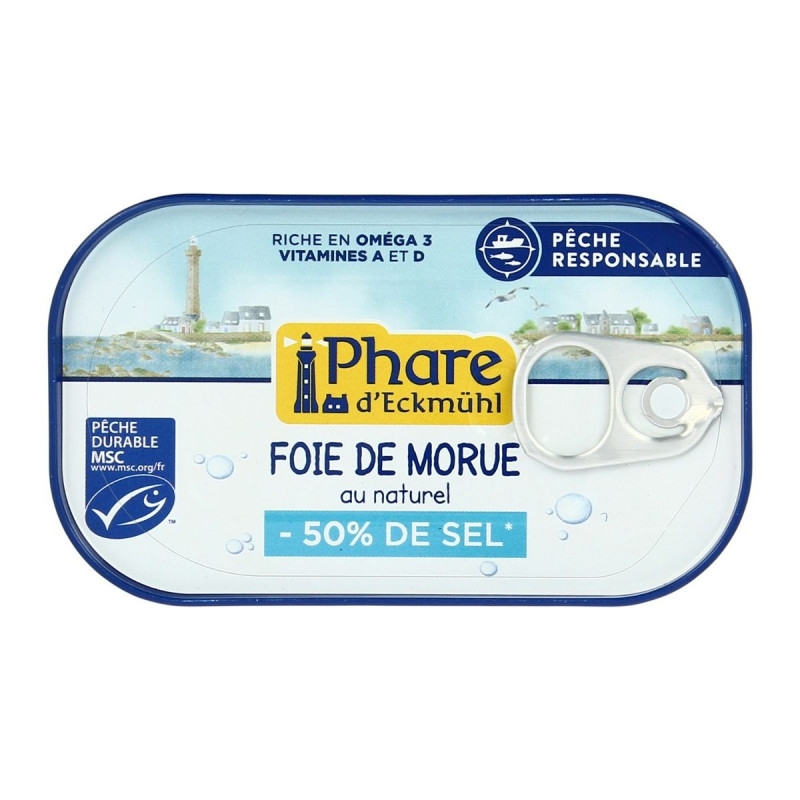 Phare D'Eckmühl - Foie de Morue au naturel -50% de sel