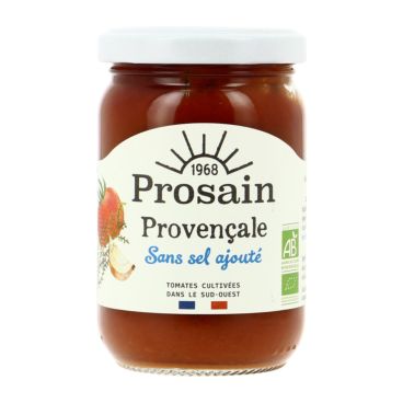 Prosain - Sauce Tomate à la Provençale Bio sans sel ajouté Bio