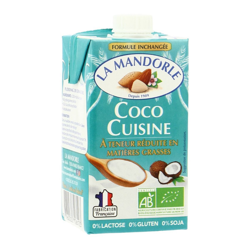 Crème coco cuisine Bio