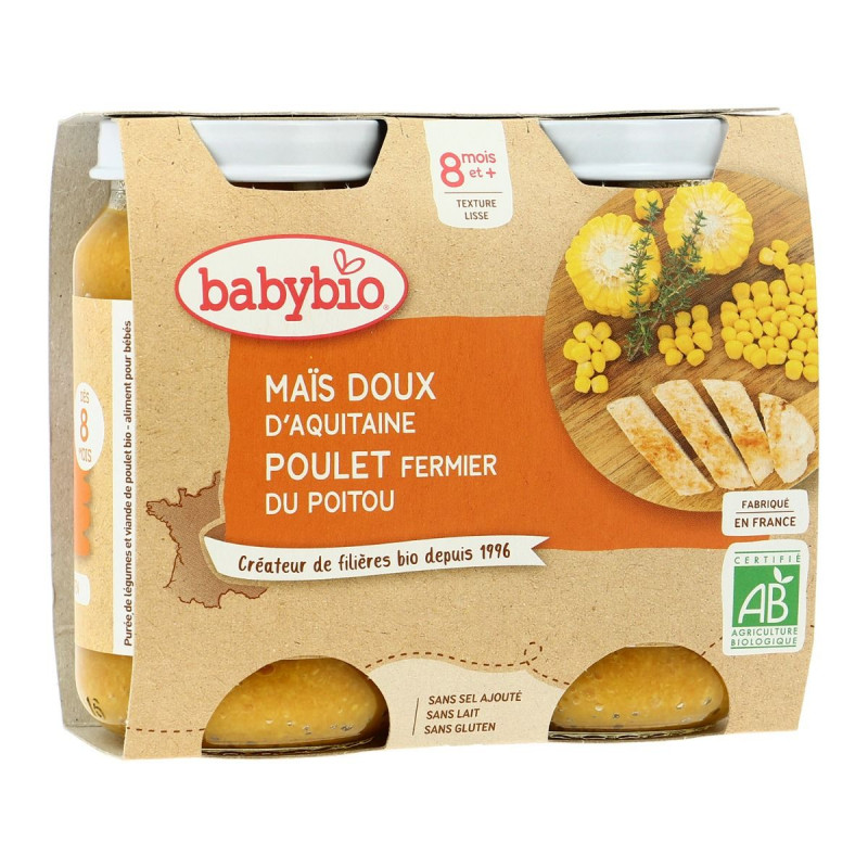 Babybio - Pots Poulet & Maïs doux dès 8 mois