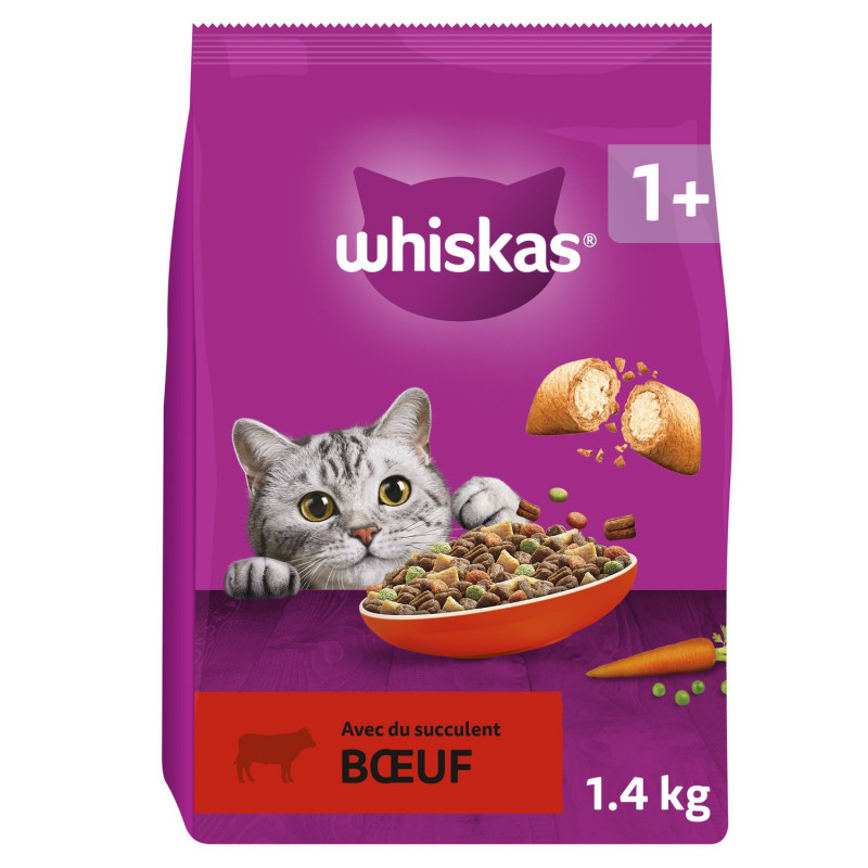 Whiskas - Croquettes chat boeuf 1.4kg