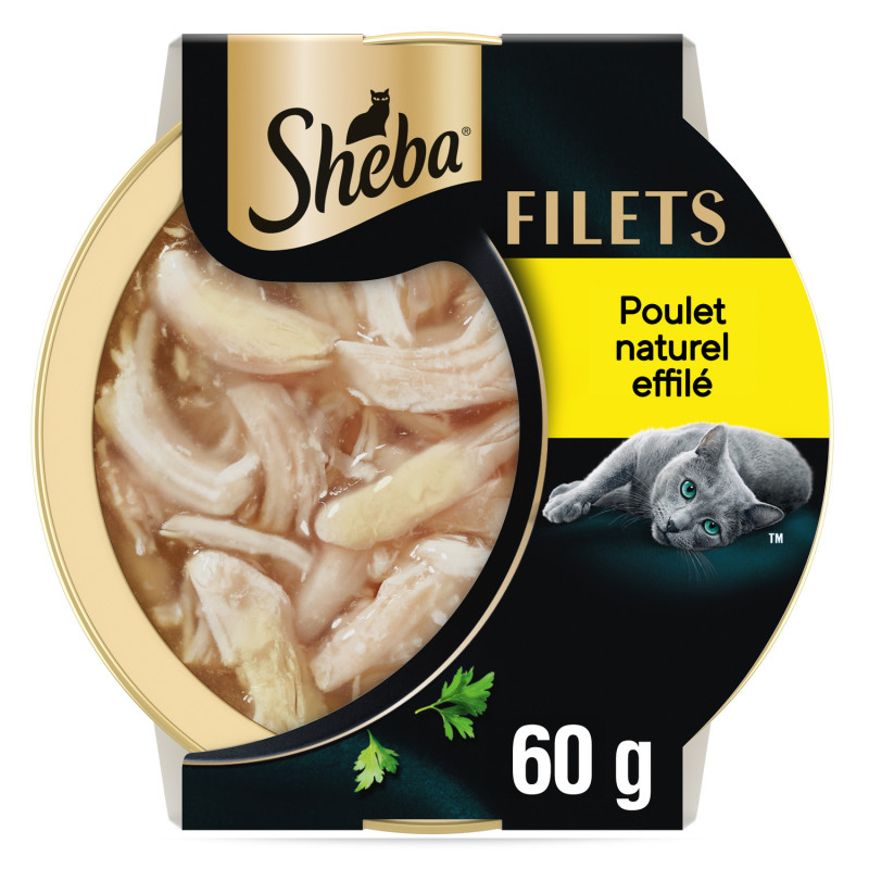 Sheba - Domes filets poulet naturel effilé 60g