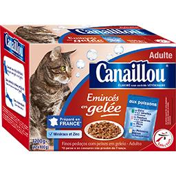 Canaillou - Emincés en gelée aux poissons pour chat adulte