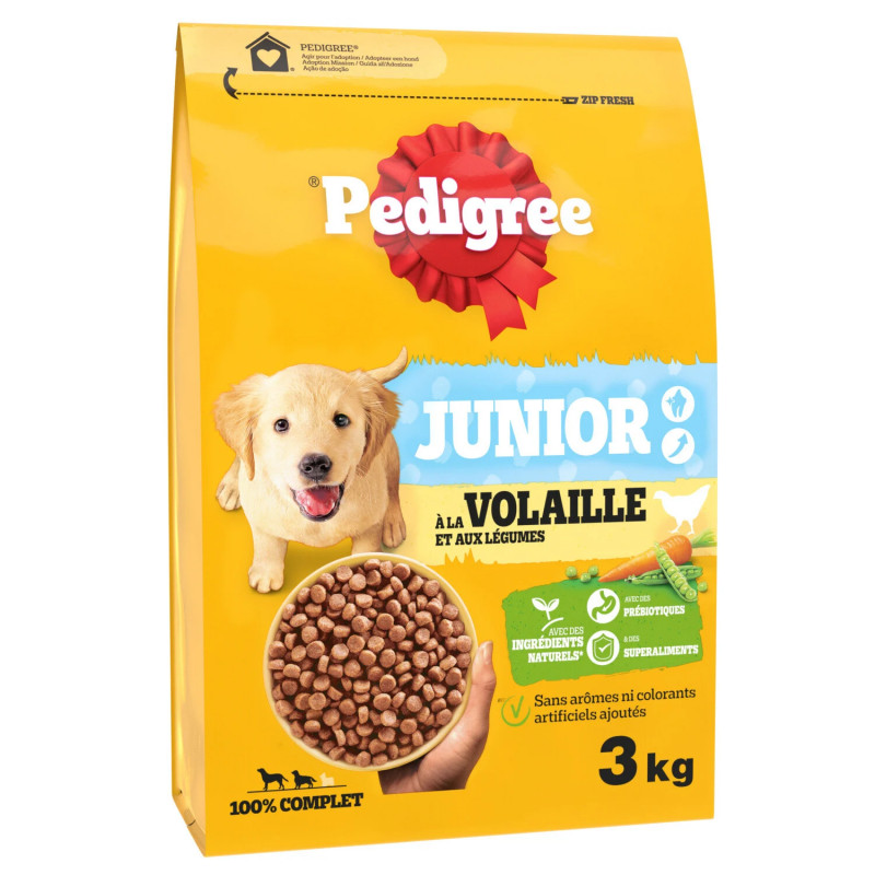 Pedigree - Croquettes pour chien junior à la volaille