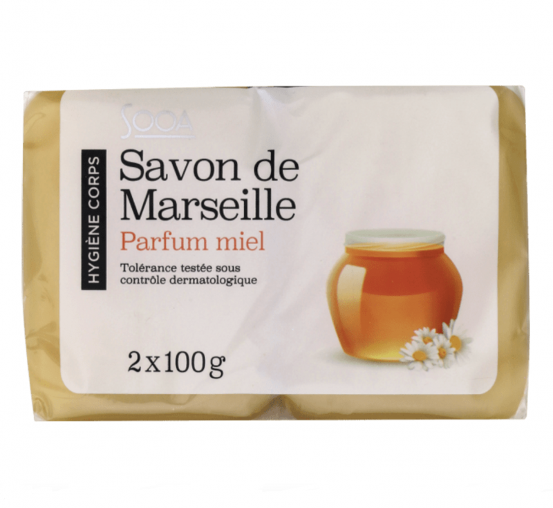 Sooa - Savon de marseille parfum miel x2