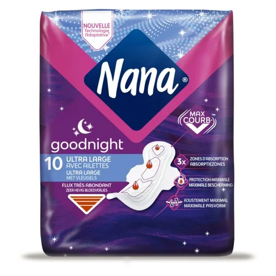 Nana - Serviettes hygiéniques Goodnight Ultra