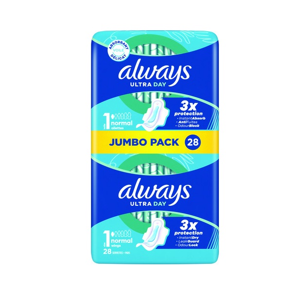 Always - Serviettes sans aillettes Normal+ x28