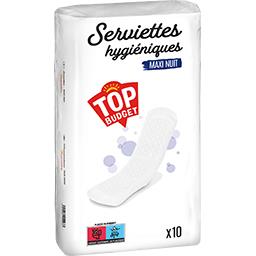 Top Budget - Serviettes hygiéniques maxi nuit