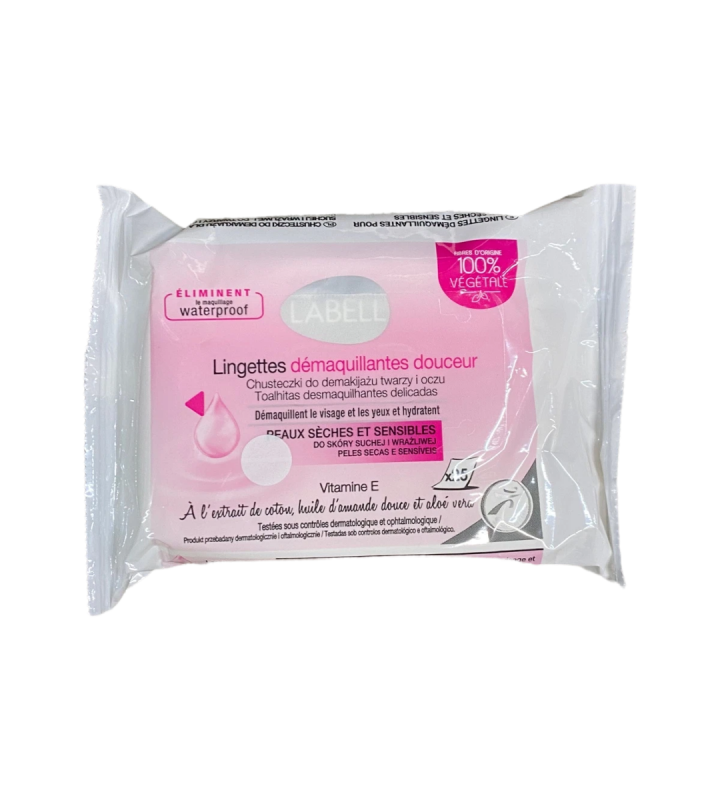 Labell - Lingettes démaquillantes peaux sensibles