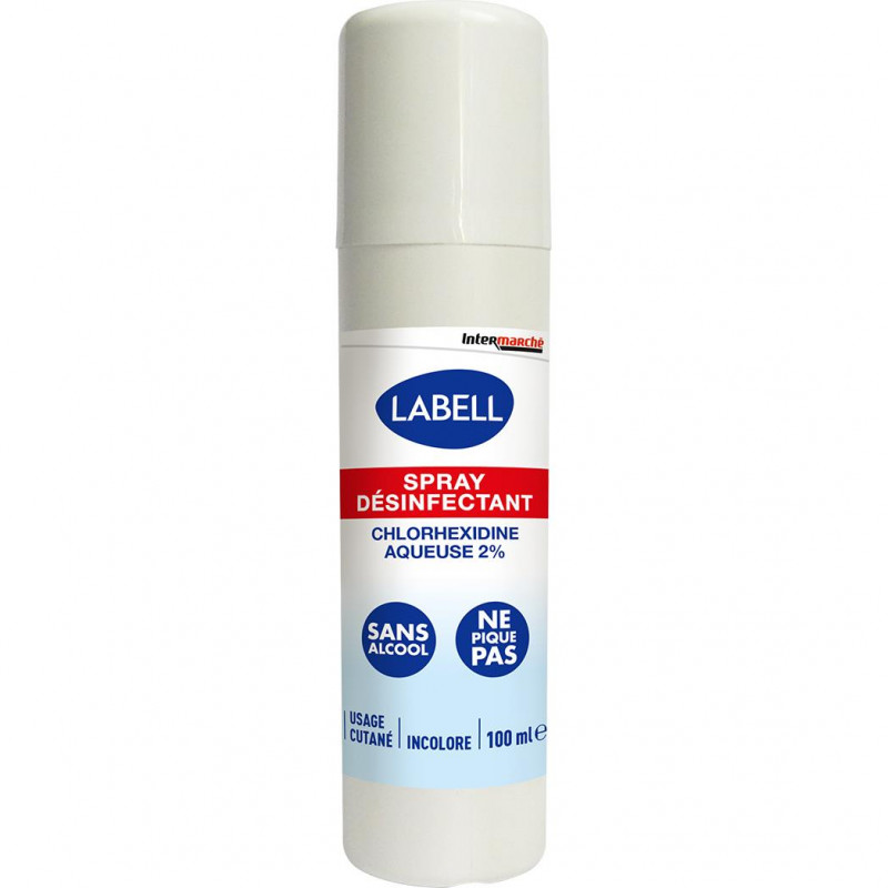 Labell - Spray désinfectant chlorhexidine aqueuse 2% sans alcool