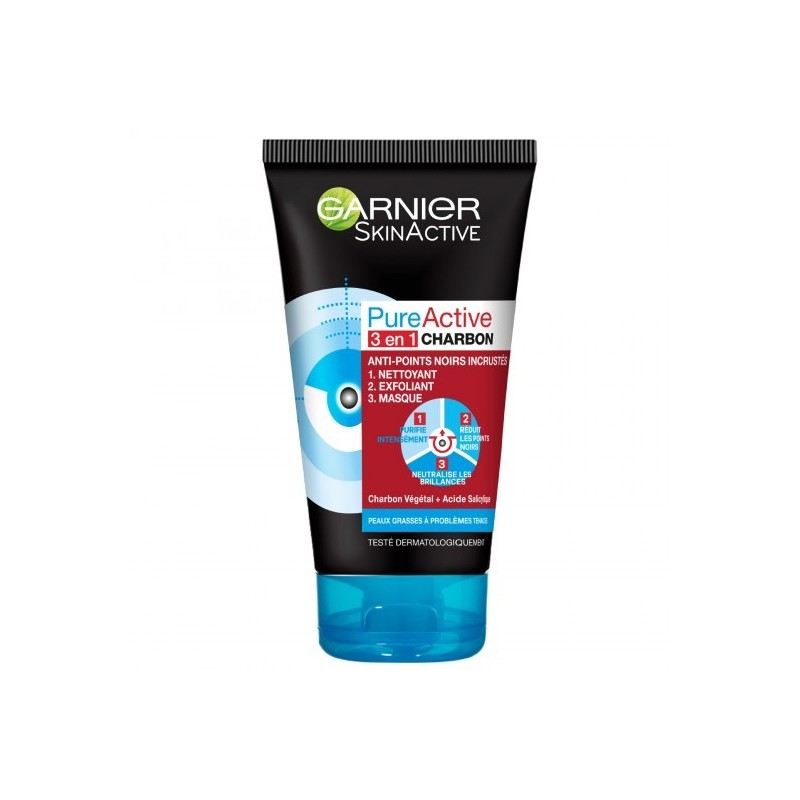 Garnier - Nettoyant Skin activ anti-points noirs pure charbon 150ml