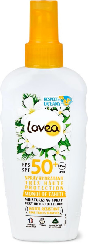 Lovea - Spray solaire SPF50+ au monoï