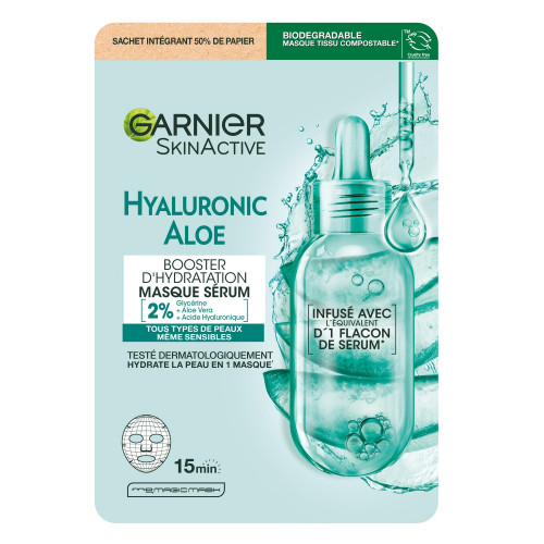 Garnier - Masque tissu Skin Active hyaluronic Aloe
