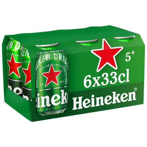 Heineken - Bière blonde 6x33cl 5°