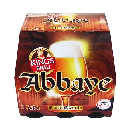 Kings Bräu - Bière blonde d'Abbaye 6.2° 6x25cl