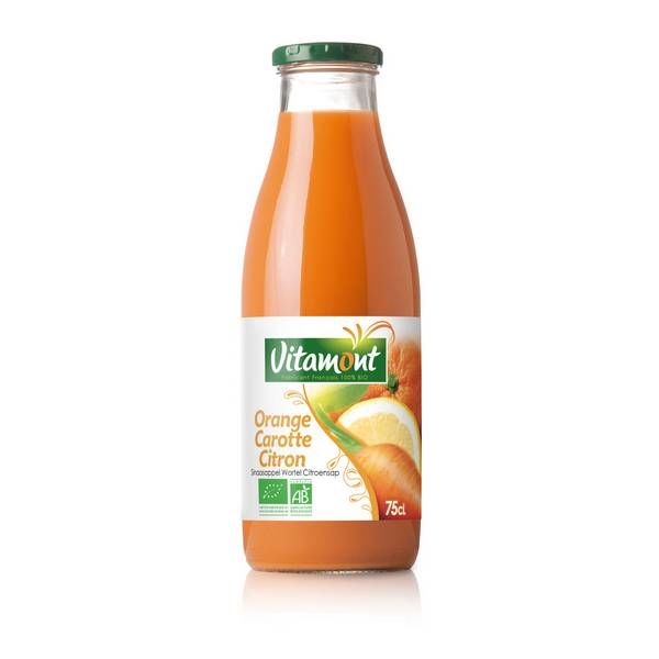 Vitamont - Jus d'orange, carotte et citron 75cl Bio