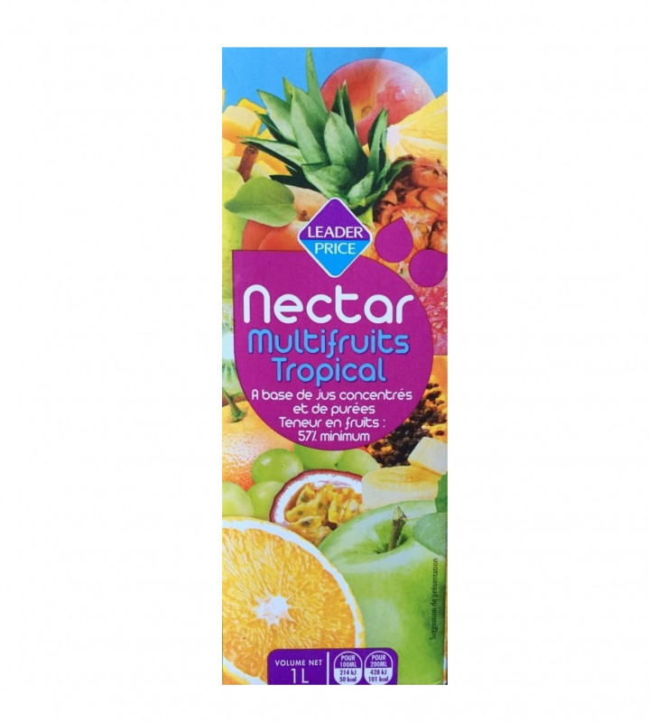 Leader Price - Nectar cocktail de fruits 1L