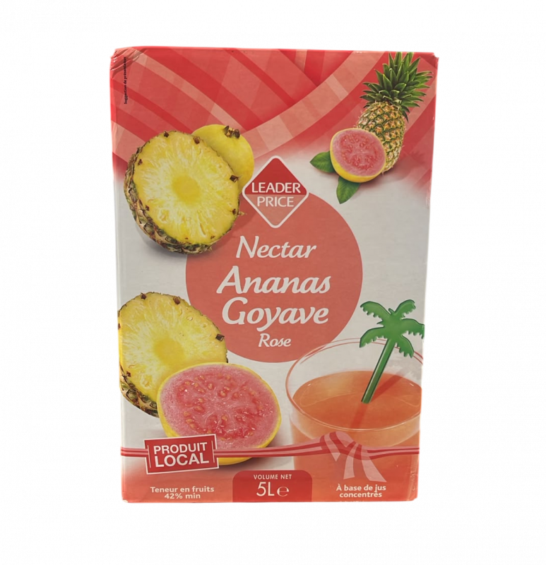 Leader Price - Nectar ananas-goyave 5L