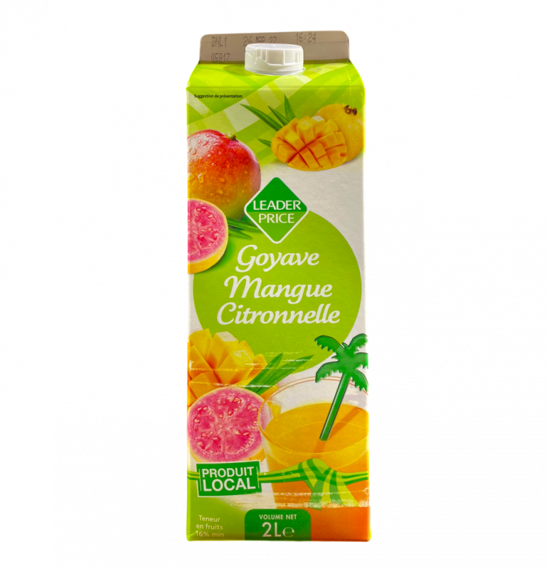 Plézi Péyi - Boisson goyave/mangue/citronnelle 2L