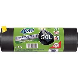 Apta - Sac poubelle ultra-résistants 50L X15
