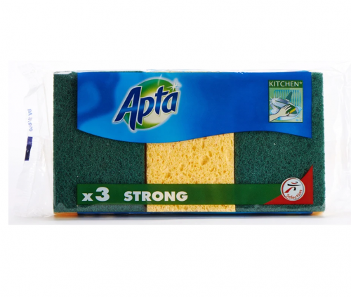 Apta - Eponge grattant vert X3
