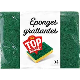 Top Budget - Eponge grattante verte x4