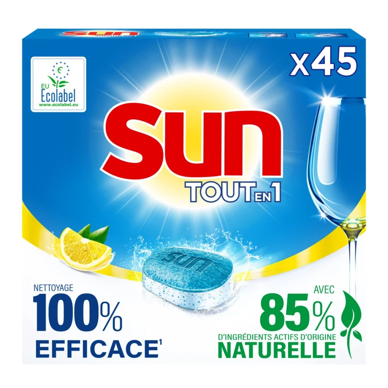 Sun -  Tablettes tout en un citron  X45