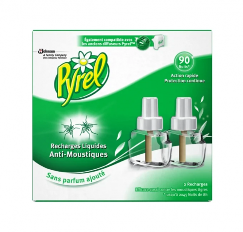 Pyrel - Recharges liquides anti-moustiques 2x27ml