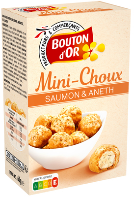 Bouton d'Or - Mini-choux apéritifs saumon-aneth