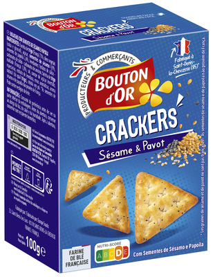 Bouton d'Or - Crackers sésame/pavot
