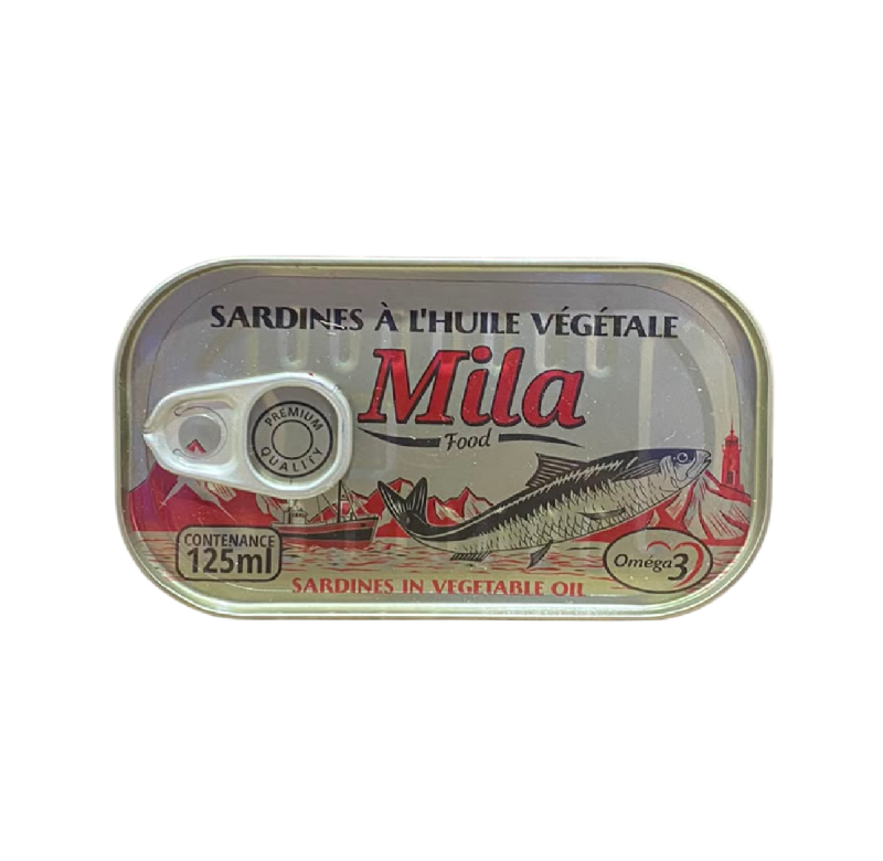 Mila - Sardines à l'huile végétale 125g