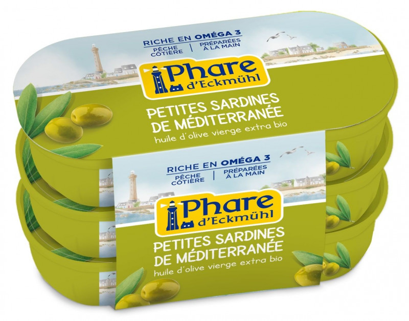 Phare D'Eckmühl - Sardines à l'huile d'olive vierge extra x3