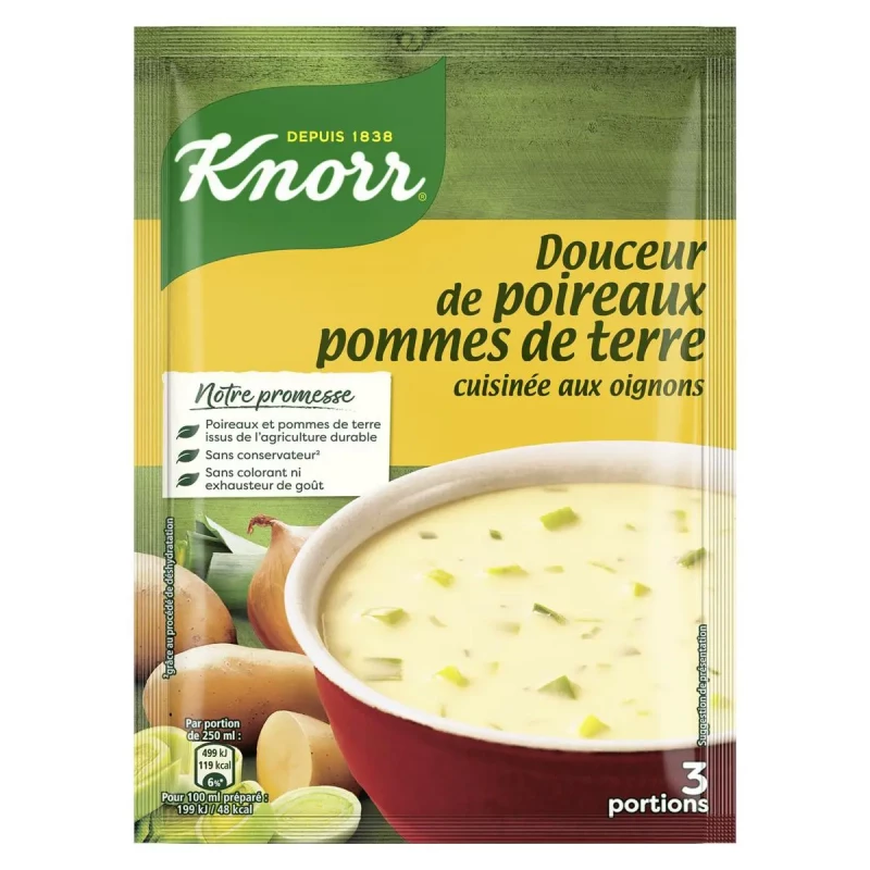 Knorr - Soupe en sachet douceur poireau/pomme de terre