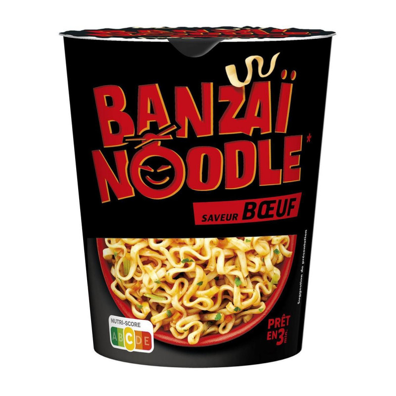 Banzaï Noodle - Nouilles instantanées saveur bœuf