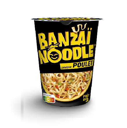 Banzaï Noodle - Nouilles instantanées saveur poulet