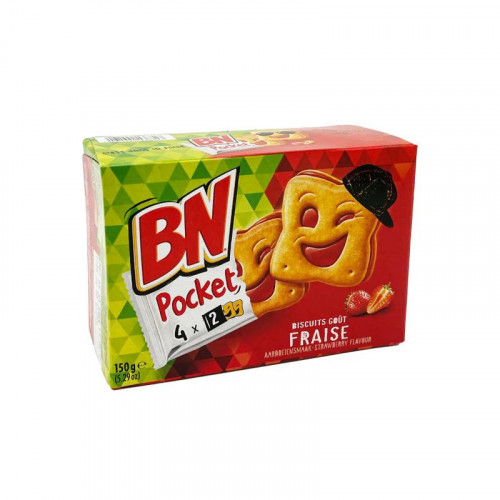 BN - Biscuits fourrés à la fraise X8 142g
