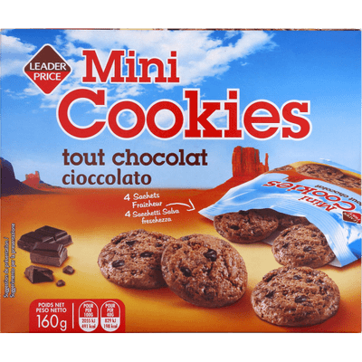 Leader Price - Mini cookies chocolat