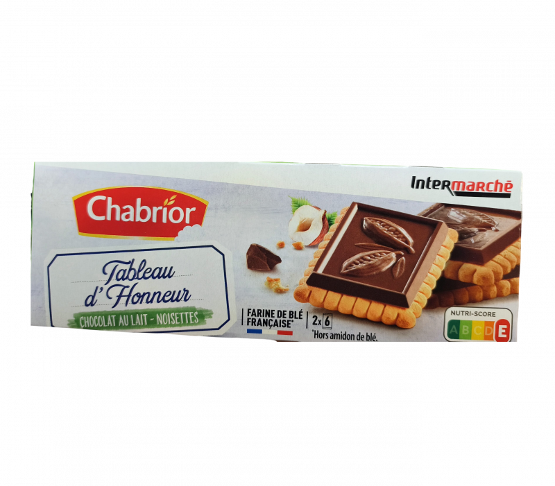 Chabrior - Biscuits nappés chocolat au lait et aux noisettes
