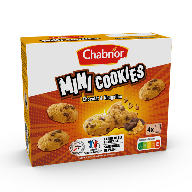 Chabrior - Mini Cookies chocolat & nougatine 160g