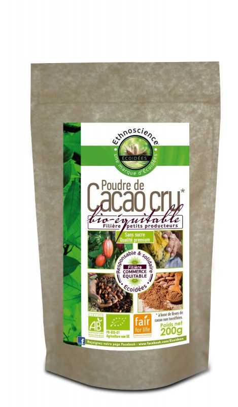 Ethnoscience - Poudre de Cacao cru équitable 200g Bio