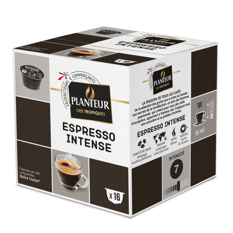 Planteur des Tropiques - Capsules de café moulu Espresso intense