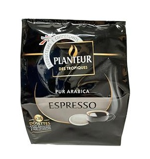 Planteur des Tropiques - Dosettes de café compatibles Senseo pur arabica Espresso