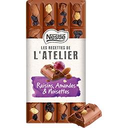 Nestlé - Tablette chocolat au lait raisins, amandes & noisettes