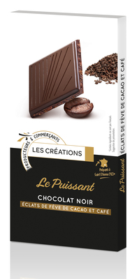 Ivoria - Chocolat noir avec éclats de fèves de cacao et de café