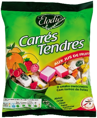 Elodie - Bonbons carrés tendres au jus de fruits