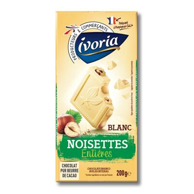 Ivoria - Chocolat blanc aux noisettes entières