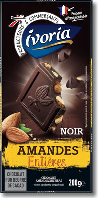 Ivoria - Chocolat noir aux amandes entières