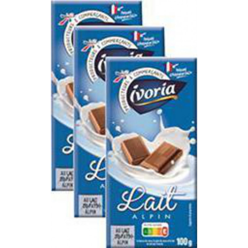 Ivoria - Tablette chocolat au lait du pays alpin